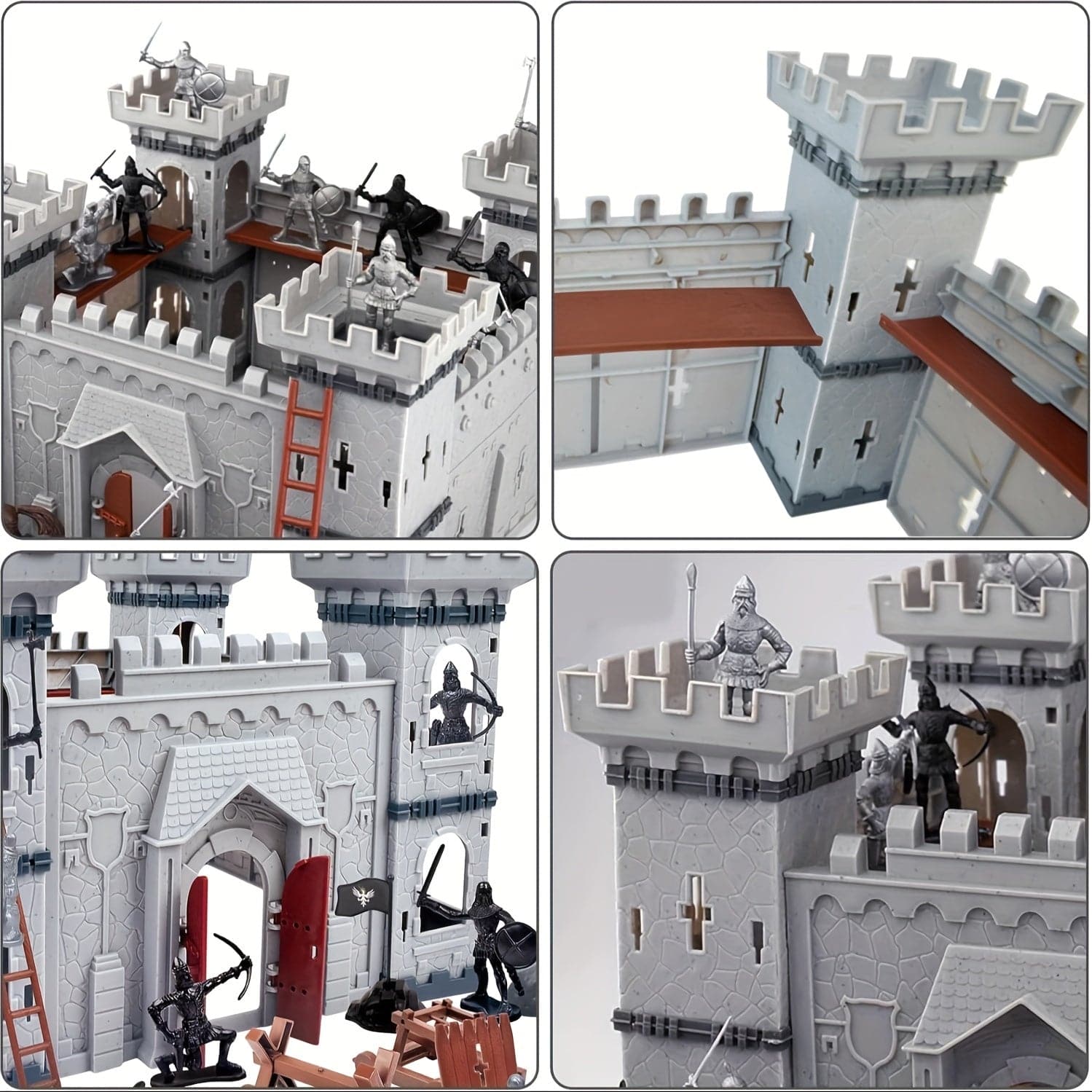 Medieval Castle Siege Playset: Build Your Own Knight Army with Soldiers, Cavalry, and Arrow Tower