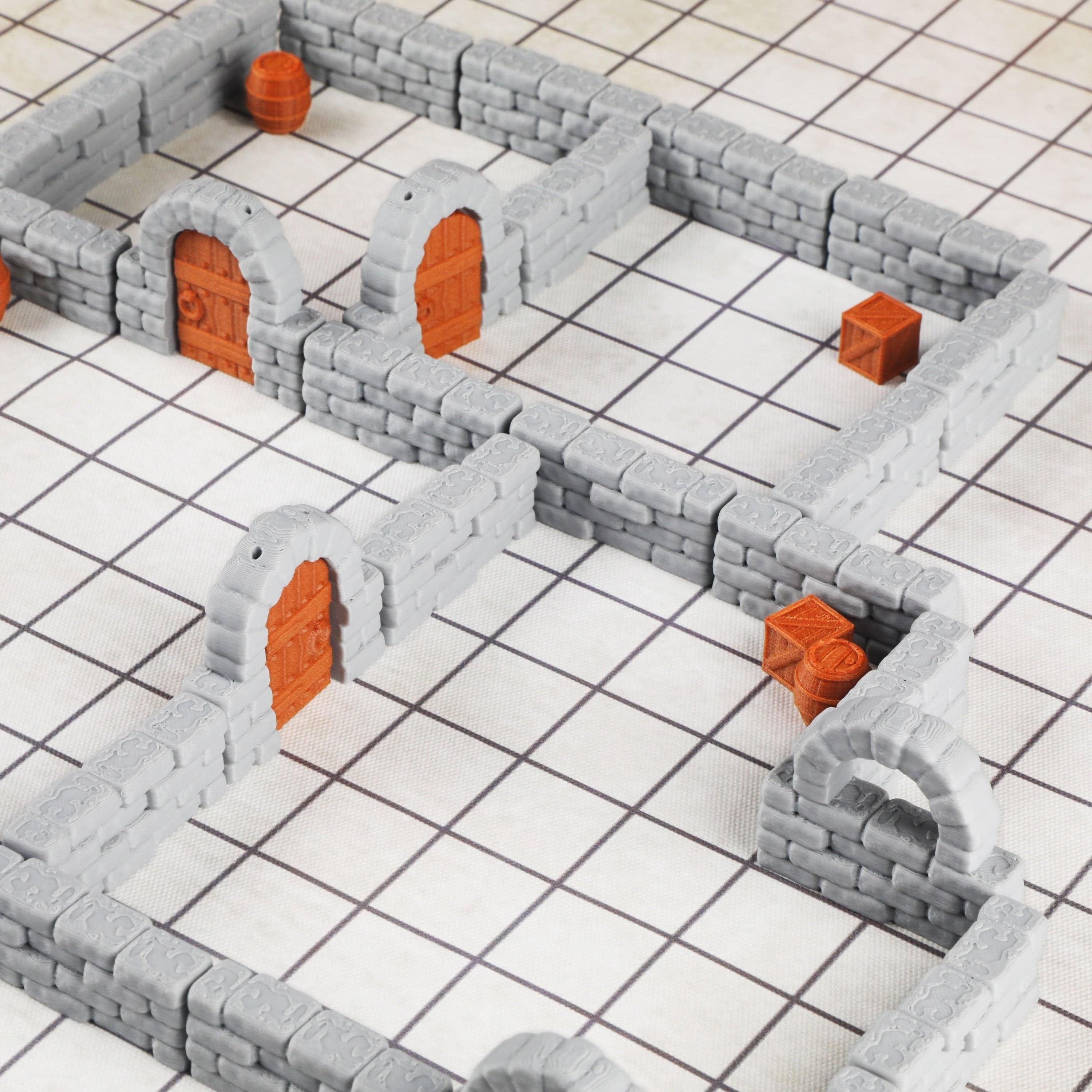 40-Piece Mini Dungeon Wall Terrain Set - 28mm RPG Accessory Kit for D&D and Tabletop Adventures, Ideal Holiday Gift for Game Masters