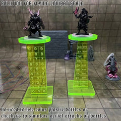 Fluorescent Green DND Flight Stand Set - 2 Height Platforms for Miniatures in Dungeons & Dragons, Warhammer & Tabletop RPGs - Gaming Accessories for Ages 14+ - The Adventurer's Chest