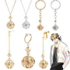 Anime Tokyo Revengers Kazutora Hanemiya Hollow Ball Drop Earrings - Cosplay Jewelry Accessories for Fans