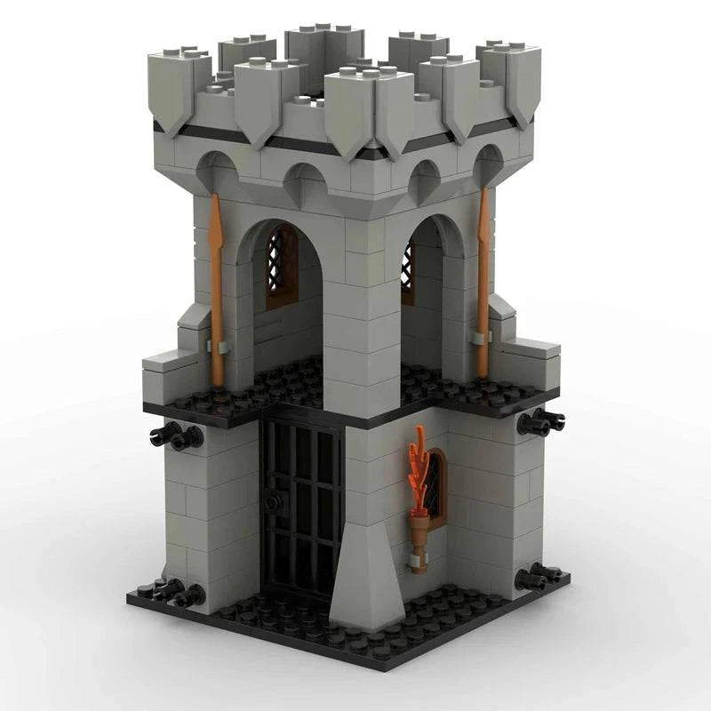 MOC Medieval Castle Knights and Warriors Building Blocks Set for Kids - Roman City Wall, Gate, and Stables Model