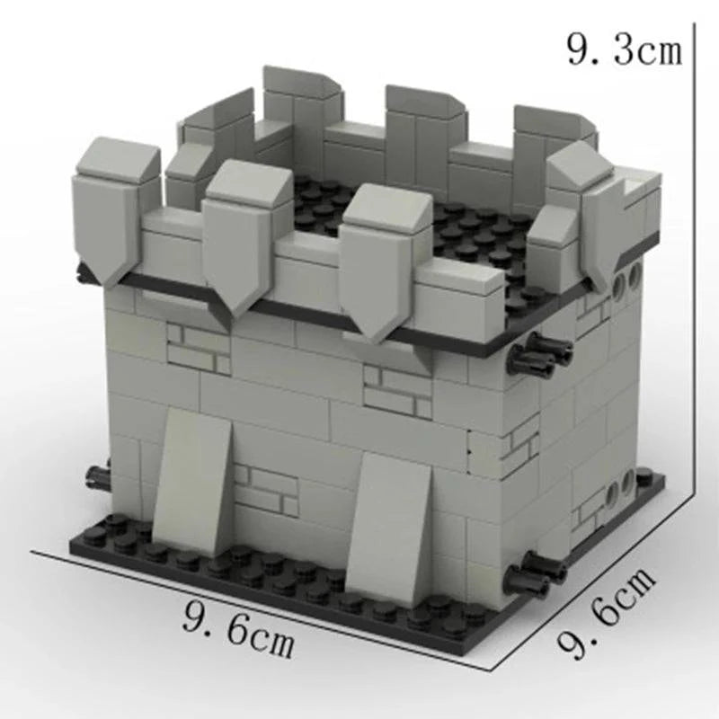 MOC Medieval Castle Knights and Warriors Building Blocks Set for Kids - Roman City Wall, Gate, and Stables Model