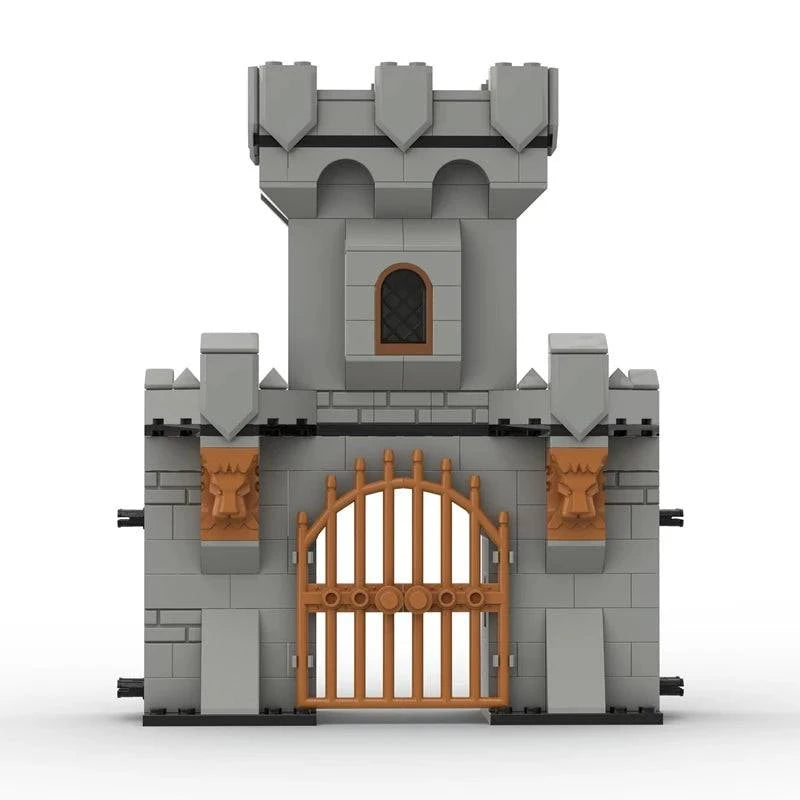 MOC Medieval Castle Knights and Warriors Building Blocks Set for Kids - Roman City Wall, Gate, and Stables Model