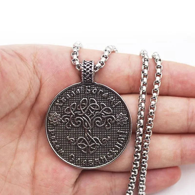 Enchanted Nordic Tree of Life Amulet Pendant Necklace for Adventurers - Classic Unisex D&D Style Jewelry - The Adventurer's Chest