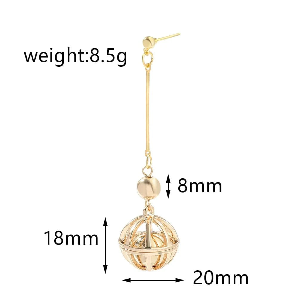 Anime Tokyo Revengers Kazutora Hanemiya Hollow Ball Drop Earrings - Cosplay Jewelry Accessories for Fans