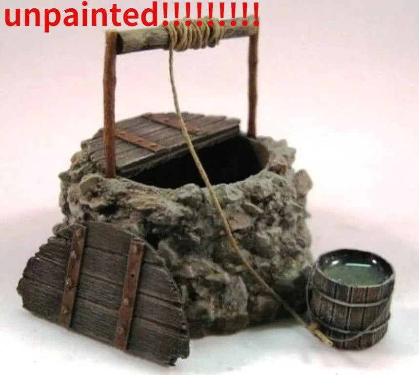 1:35 Scale Die-Cast Resin Water Well Model Assembly Kit - Unpainted with Free Shipping