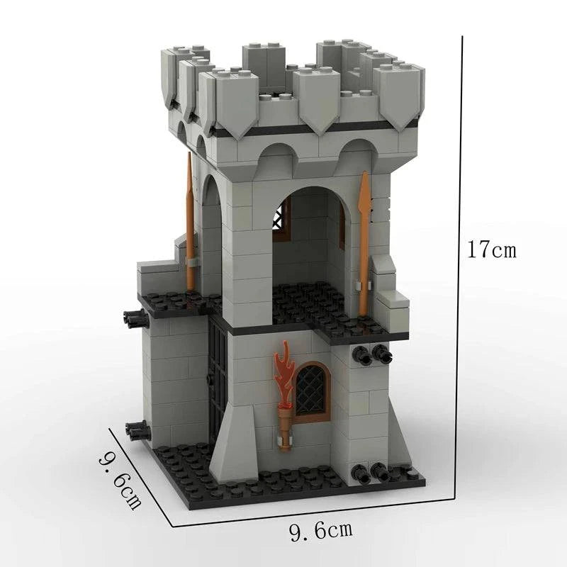 MOC Medieval Castle Knights and Warriors Building Blocks Set for Kids - Roman City Wall, Gate, and Stables Model