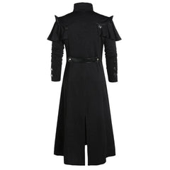 Gothic Steampunk Long Jacket for Men - Medieval Fantasy Coat for Cosplay, Halloween, and Carnival Parties