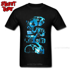 Dungeon Crawlers Men's Hip Hop T-Shirt - Unique Cotton Tees with Dragons and Monsters in Black and Blue - The Adventurer's Chest