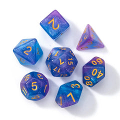 7pcs/lot Polyhedral Dice D4 D6 D8 D% D10 D12 D20 Table Games Digital Dice Entertainment Party Board Game Double Colors Dice Set - The Adventurer's Chest