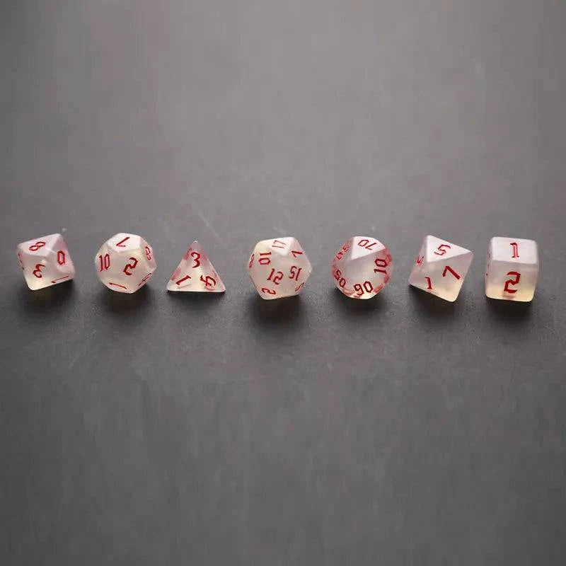 7pcs/set Polyhedral 7-Die Carved Pattern Dice Set D4 D6 D8 D10 D% D12 D20 For Game - The Adventurer's Chest