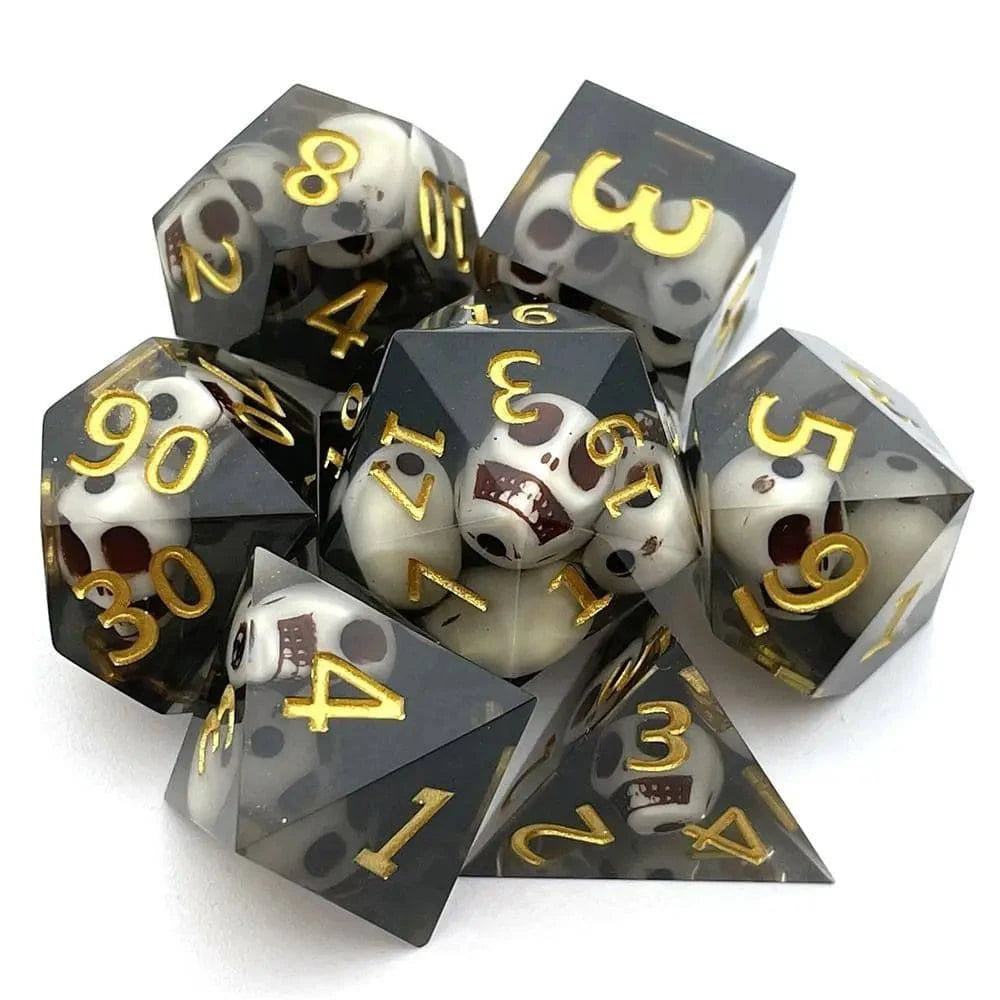 7Pcs Polyhedral Resin Dice Set Dices Table Games Accessory D6 D8 D10 D12 D20 For D&d DND - The Adventurer's Chest