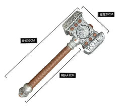 55cm Thrall Doomhammer Replica - Cosplay Weapon for Kids, Anime Costume Party Prop