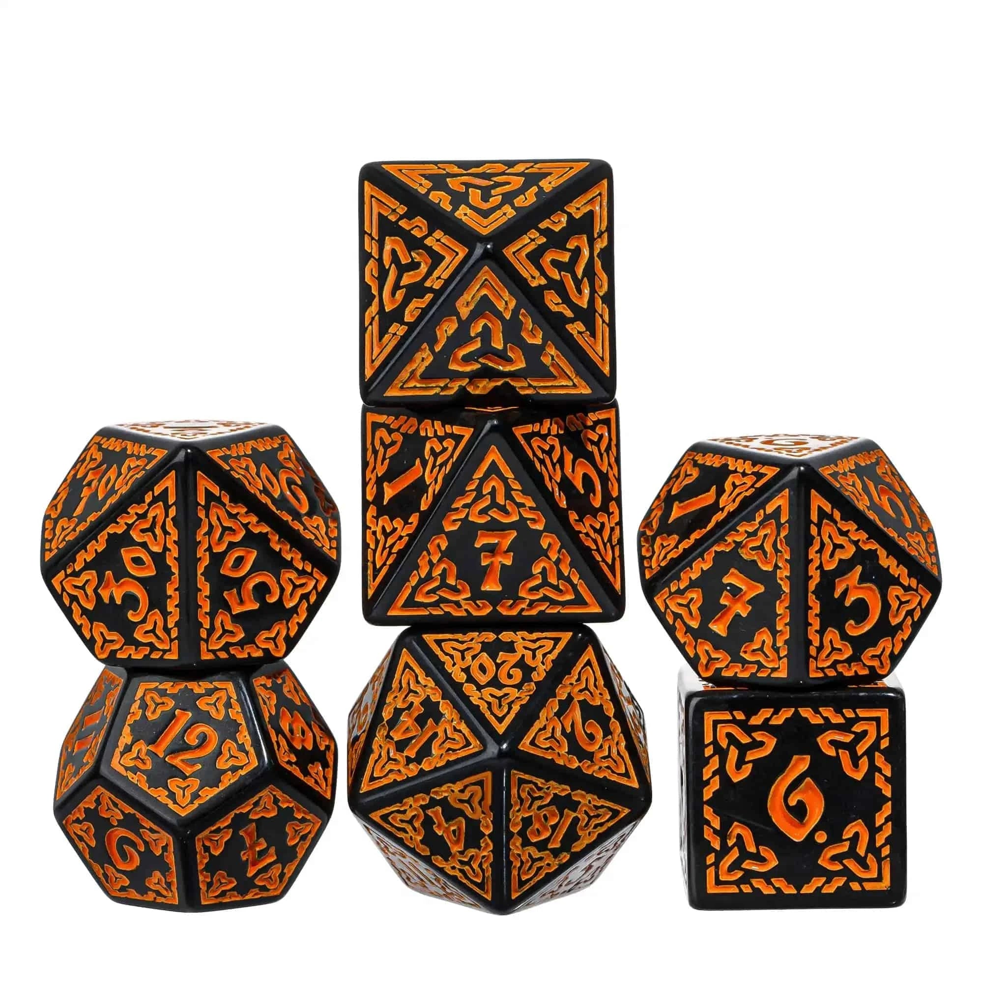 DND Celtic Knot Dice with Unique D4 7Pcs/Set New Pattern D4- D20 Polyhedral Dice for Role Playing Board Game D&D Tabletop Games - The Adventurer's Chest