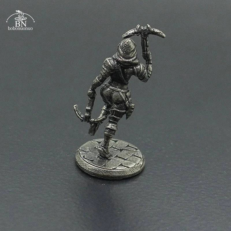 Copper Arabian Knight Soldier Miniature Figurine for Board Games and Car Decor