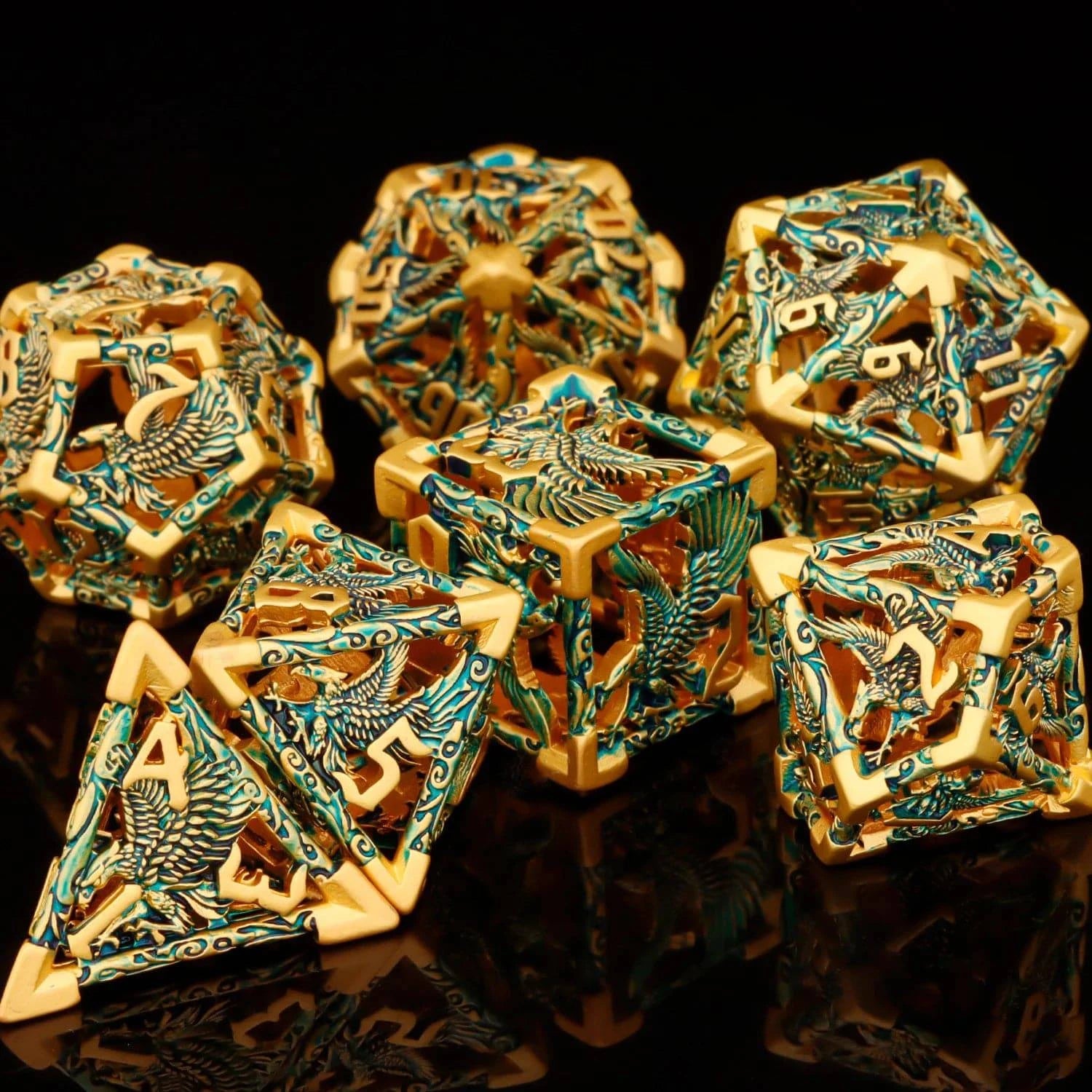 D and D Flowing Sand Sharp Edge Dragon Eye Dnd Resin RPG Polyhedral D&D Dice Set For Dungeon and Dragon Pathfinder Role Playing