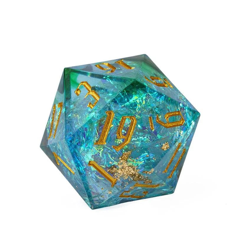 33mm D20 Dice Rainbow Film Dice for Role Playing Game Single D20 Polyhedral RPG Dice, D & D, Bar, Pub, Party Accessories - The Adventurer's Chest