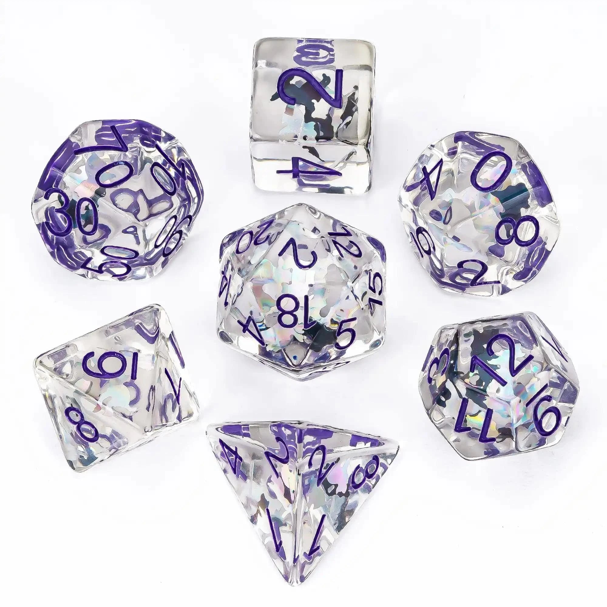 Cusdie Cat/Spider Slice Dice DND 7Pcs Resin D&D Dice D4-D20 Polyhedral Games Dice Set for Role Playing Game Pathfinder RPG - The Adventurer's Chest