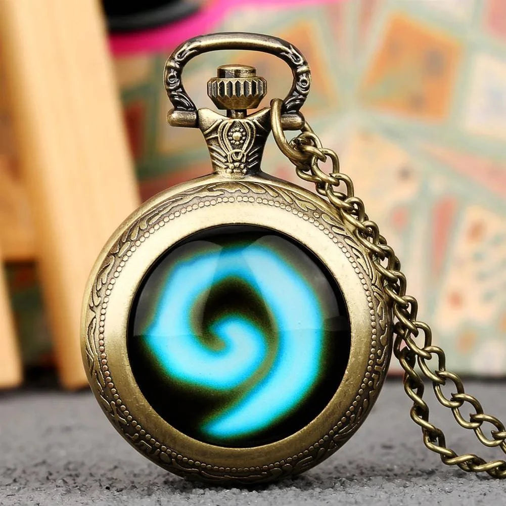 Retro Fantasy Quest Pocket Watch: Enchanted Anime Pendant with Chain for Adventurers - The Adventurer's Chest