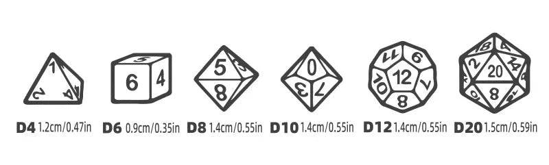 Acrylic Mini DND Dice Polyhedral Dice TRPG D&D Mini Dice Transparent 7Pcs /Set Dice For DND Or COC Game - The Adventurer's Chest