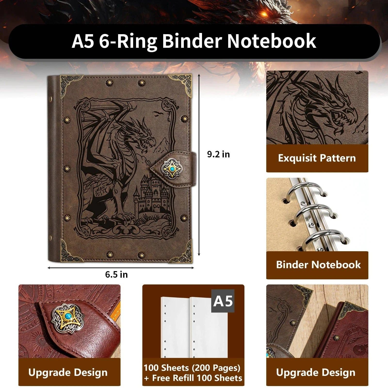 Dragon Embossed Tree of Life Diary for Dungeons & Dragons Enthusiasts - The Adventurer's Chest