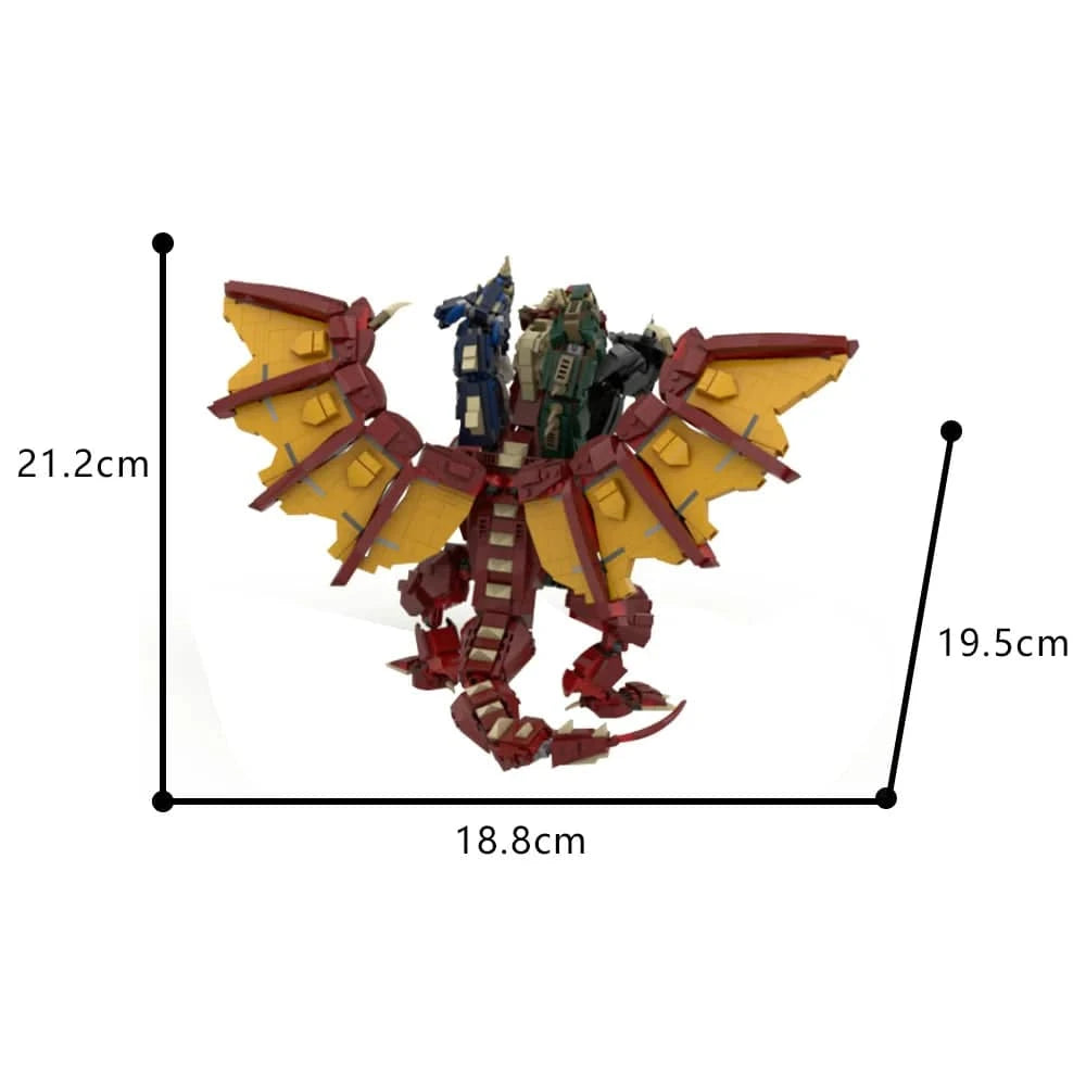 Tiamat's Dice Tower MOC Building Blocks Set - Classic Dungeon Dragon Queen Model with 1569 Pieces