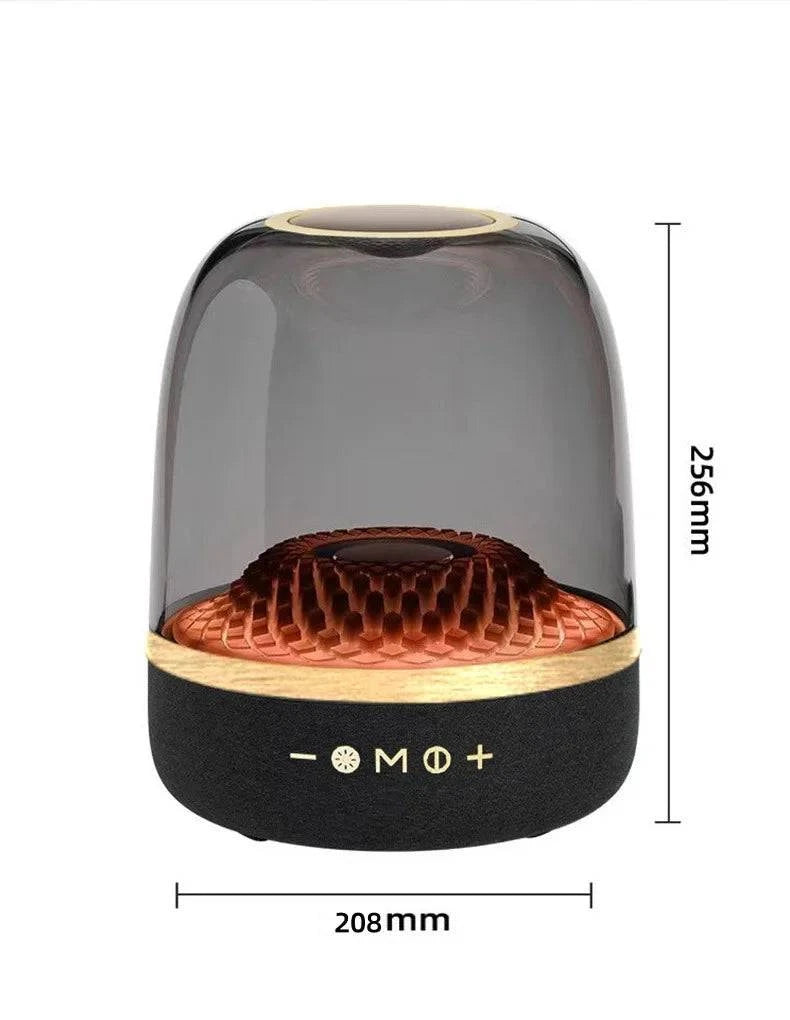 Elegant Bluetooth Desktop Speaker with 5 Sound Units, HIFI Stereo Surround, Powerful Subwoofer, and Enchanting LED Light Effects