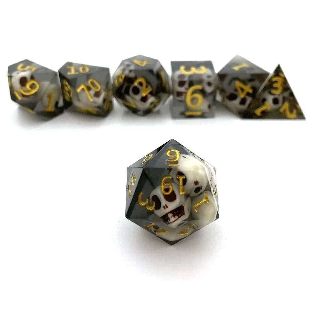 7Pcs Polyhedral Resin Dice Set Dices Table Games Accessory D6 D8 D10 D12 D20 For D&d DND - The Adventurer's Chest