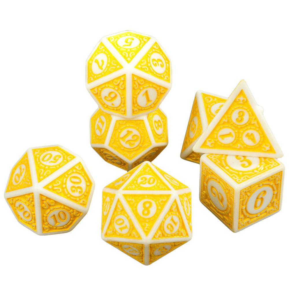 DND Polyhedral Dice Set 7pcs D4 D6 D8 D10 D12 D20 Game Dice For D&D RPG Role Playing Table Games - The Adventurer's Chest