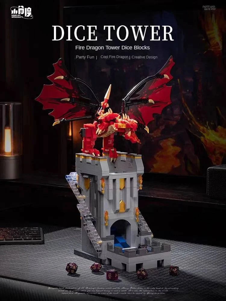 MOC Fantasy Dragon Tower Building Blocks Set - Educational Architecture Toys for Kids and Gift Ideas