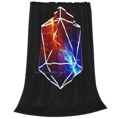 Dnd Dice Spell Cast: Arcane Forces - Eldritch Blast, Fireball, Thunder & Lightning for Warlocks, Wizards, Sorcerers. Plush Shaggy Throw. - The Adventurer's Chest