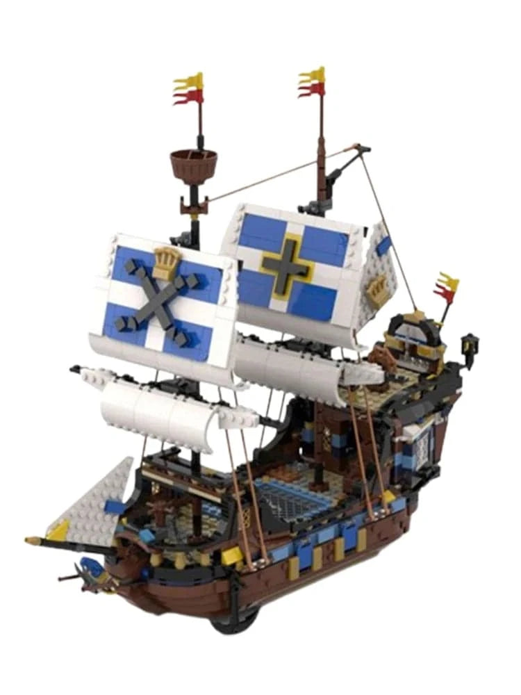 Medieval Pirate Ship Building Block Model - 1287pcs MOC Gift Toy Puzzle Set