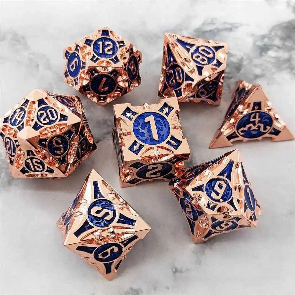 7Pcs Creative Polyhedral Colored Table Games Accessory For D&d DND Dices Dice Set - The Adventurer's Chest