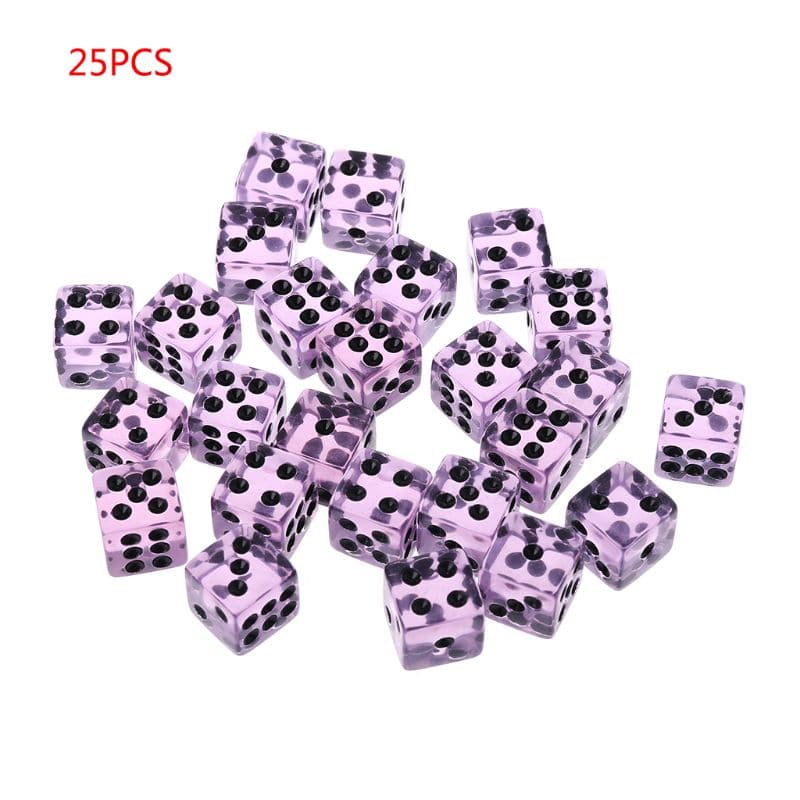 25 Pcs/Set New Party Game Dice 12 Square Transparent Dices Colorful Club Play Gifts For Dungeon D & D Desktop Table Games - The Adventurer's Chest