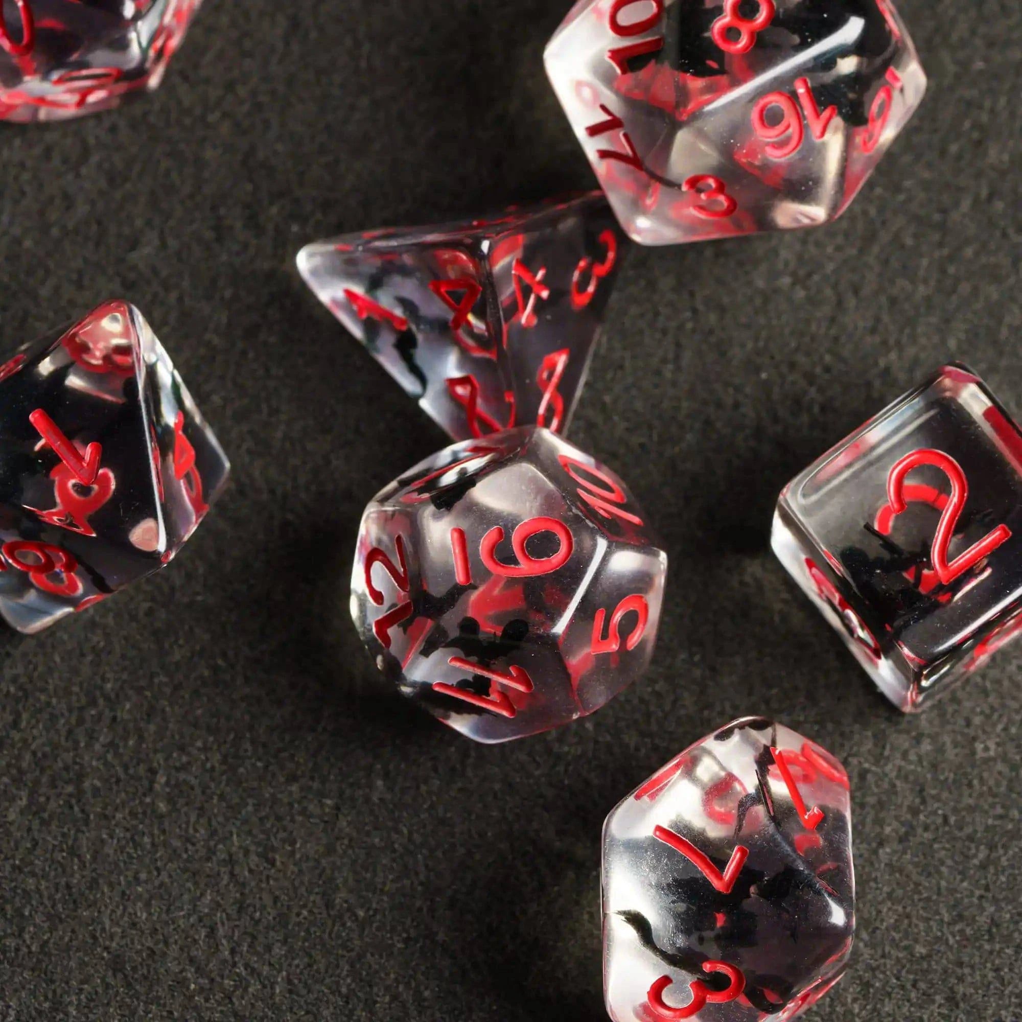 Cusdie Cat/Spider Slice Dice DND 7Pcs Resin D&D Dice D4-D20 Polyhedral Games Dice Set for Role Playing Game Pathfinder RPG - The Adventurer's Chest