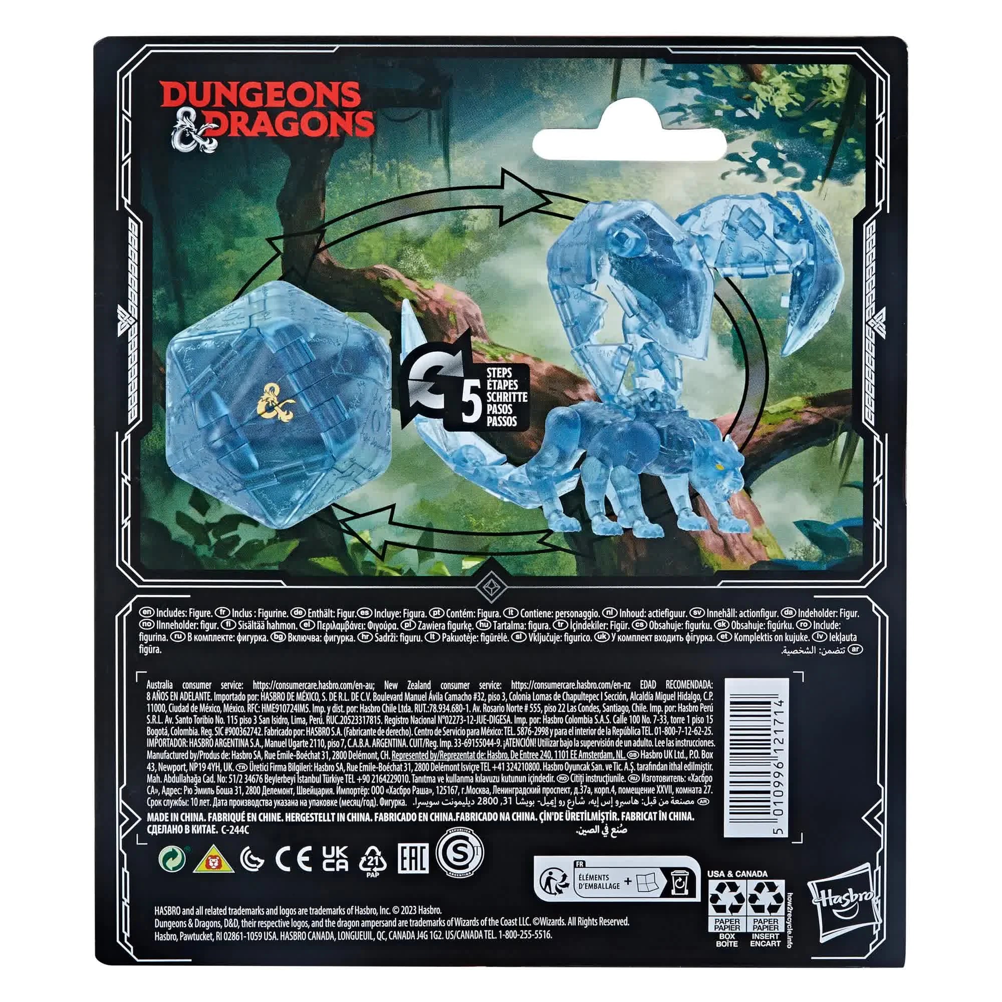 Hasbro Dungeons & Dragons Dicelings Collectible Figures: Beholder, Owlbear, Themberchaud, Displacer Beast, and Mimic Models