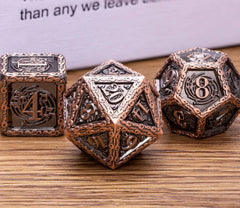 7PCS Metal Polyhedral Music DND D20 Dice Set Role Playing D&D Dice Set for Dungeon and Dragon RPG D20 D12 D10 D8 D6 D4 - The Adventurer's Chest