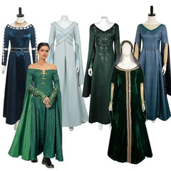 Alicent Hightower Cosplay Costume Set for Women - Dragon-Inspired Dress with Accessories for Halloween and Themed Parties