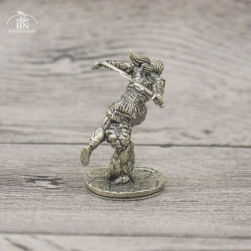 Copper Undead Skeleton Soldier Figurine - 1PC War Chess Game Ornament and Model Toy