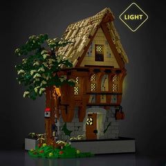 Medieval Blacksmith Workshop Building Blocks Set with Illuminating Features - 1991PCS MOC Model for Adults and Kids