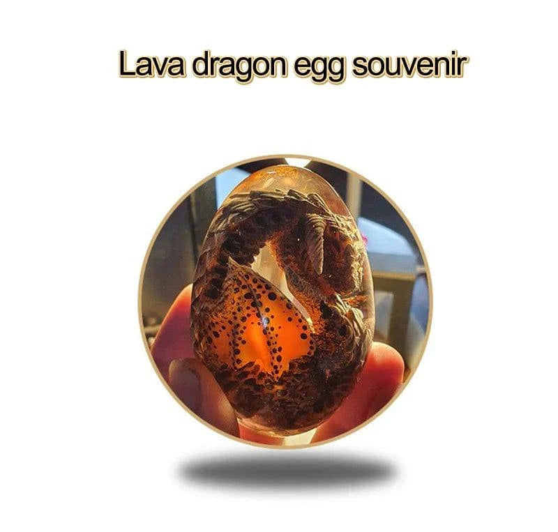 Luminous Dragon Egg: Enchanted Lava Dinosaur Resin Sculpture for Adventurers and Collectors - The Adventurer's Chest