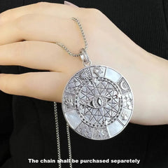 Enchanted Amulet of Mystical Symbols - Trendy 925 Sterling Silver Pendant for Heroes and Adventurers - The Adventurer's Chest