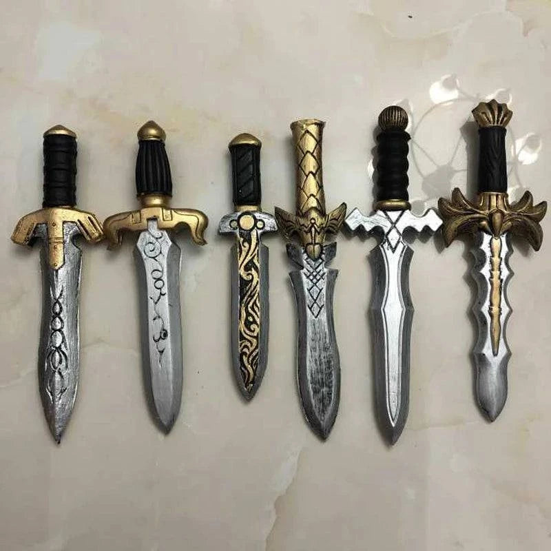 33cm Anime Sword Dagger Knife Model - 1:1 Cosplay Prop for Halloween - PU Material Action Figure for Kids Role Play Gift