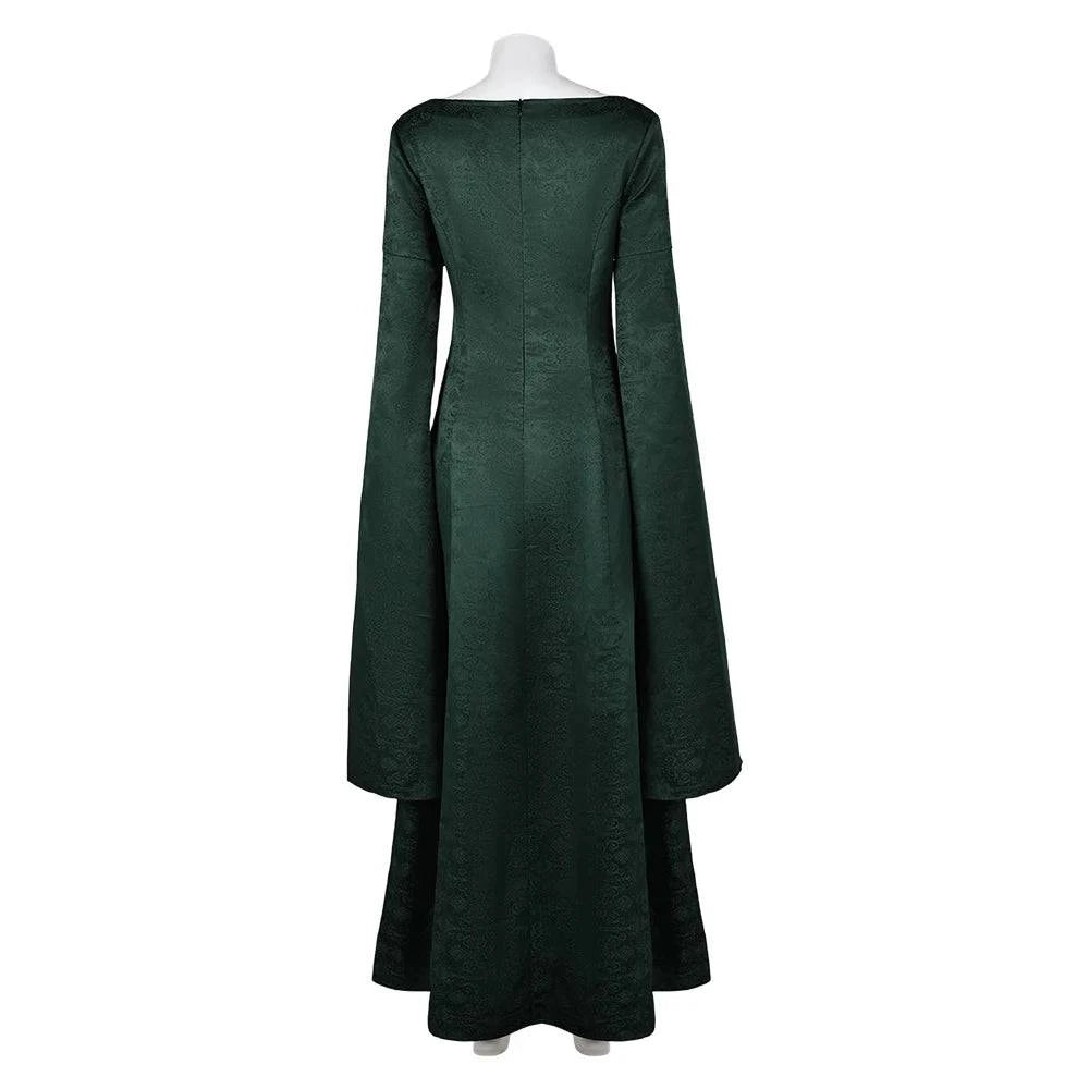 Alicent Targaryen Inspired Dark Green Cosplay Dress - Women's Fantasy Costume for Halloween and TV Events