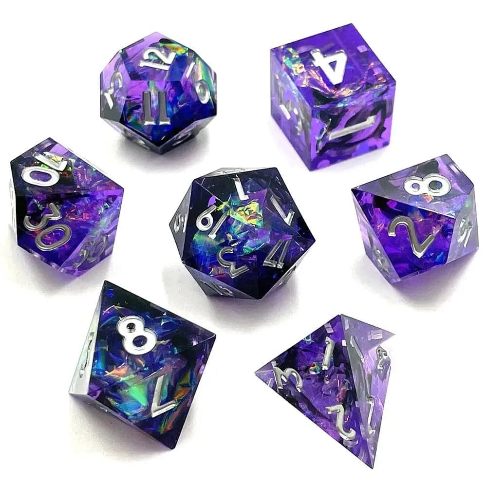 1set Resin Polyhedral Dice Set  Dices Table Games Accessory D6 D8 D10 D12 D20 For D&d DND - The Adventurer's Chest