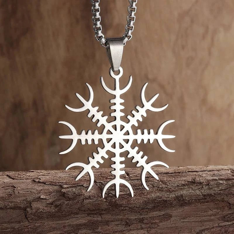 Viking Rune of Luck: Enchanted Snowflake Pendant Necklace for Adventurous Souls - The Adventurer's Chest