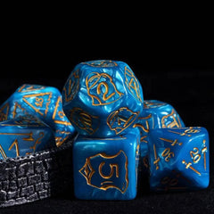 25mm Big Size DnD Dice Set with Shield Sword Pattern 7Pcs/Set High Quality Polyhedral Dice D4~D20 for D&D Role Playing Games - The Adventurer's Chest