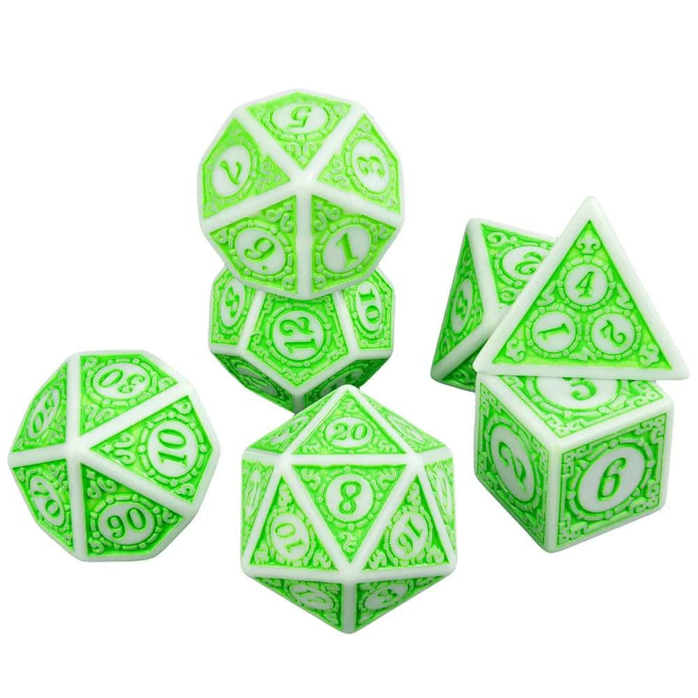 DND Polyhedral Dice Set 7pcs D4 D6 D8 D10 D12 D20 Game Dice For D&D RPG Role Playing Table Games - The Adventurer's Chest