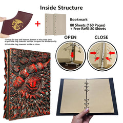 Dungeons & Dragons 3D Embossed Journal - Refillable Adventure Notebook for Gamers and DMs - The Adventurer's Chest