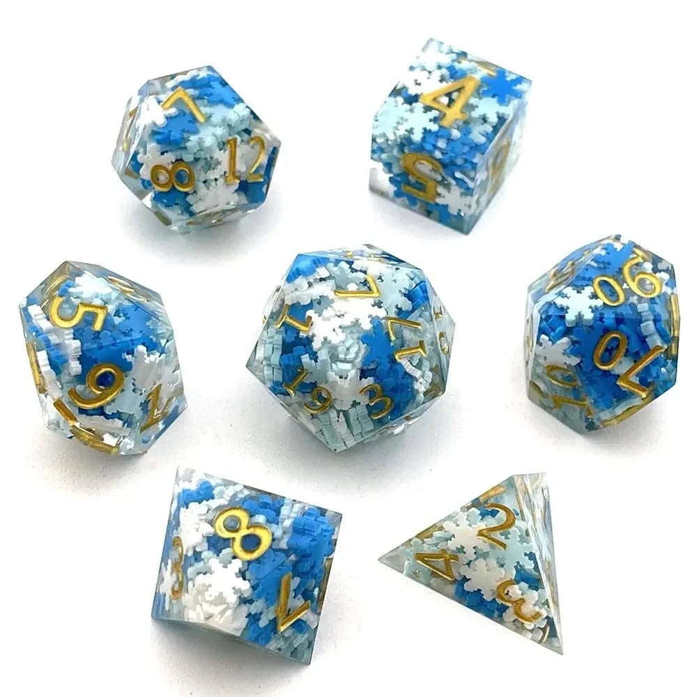 7Pcs Polyhedral Resin Dice Set Dices Table Games Accessory D6 D8 D10 D12 D20 For D&d DND - The Adventurer's Chest